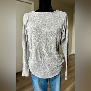 Emerald Heather Gray Long Sleeve Top